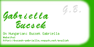 gabriella bucsek business card